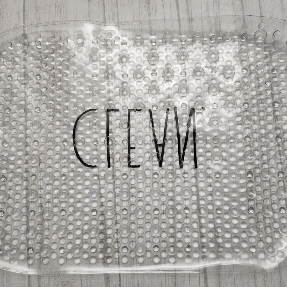Rae Dunn 20x14 CLEAN Slip Resistant Bath Tub Shower Mat